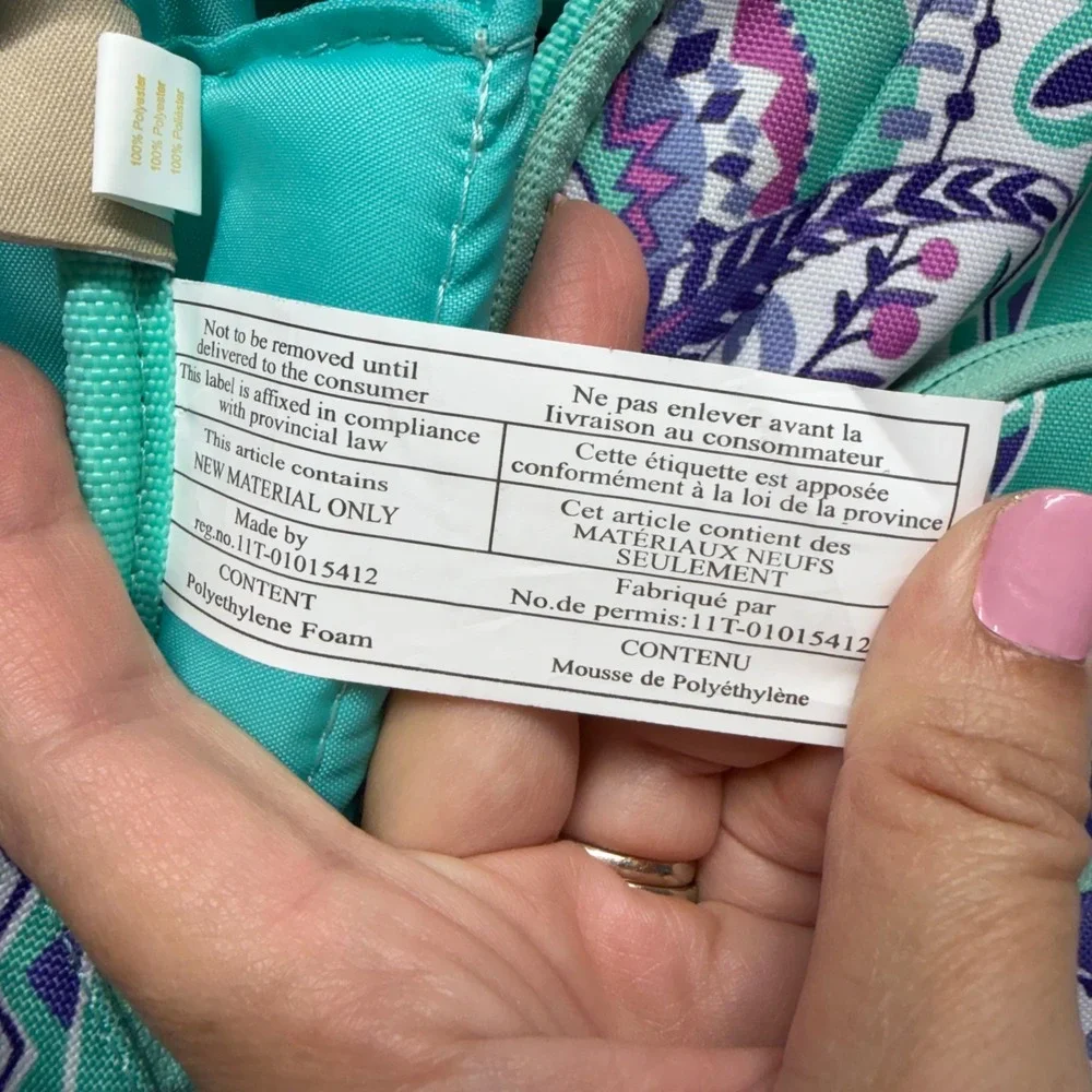 PBteen Large Backpack Boho Medallion Turquoise Purple School Book Bag Organizer